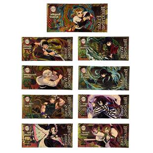 鬼灭之刃九柱纪念票烫金压纹折光卡时透义勇蝴蝶周边谷子光栅卡牌