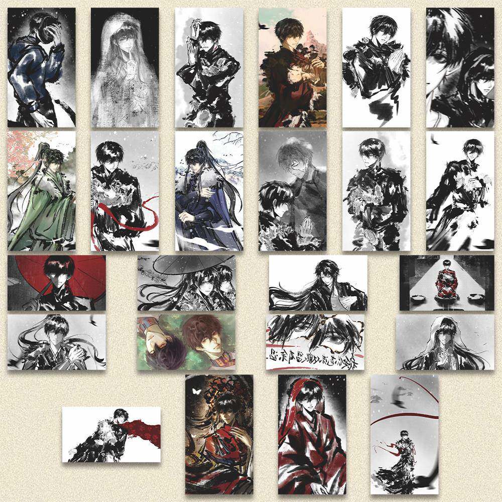 盗墓笔记水墨拍立得小卡重逢之约吴邪张起灵周边应援物料明信片