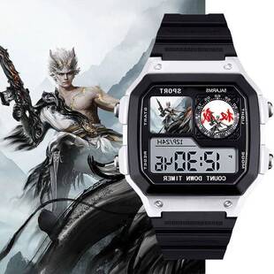 和平精英吃鸡游戏学生党手表可定制礼物智能电子儿童闹钟手表痛表