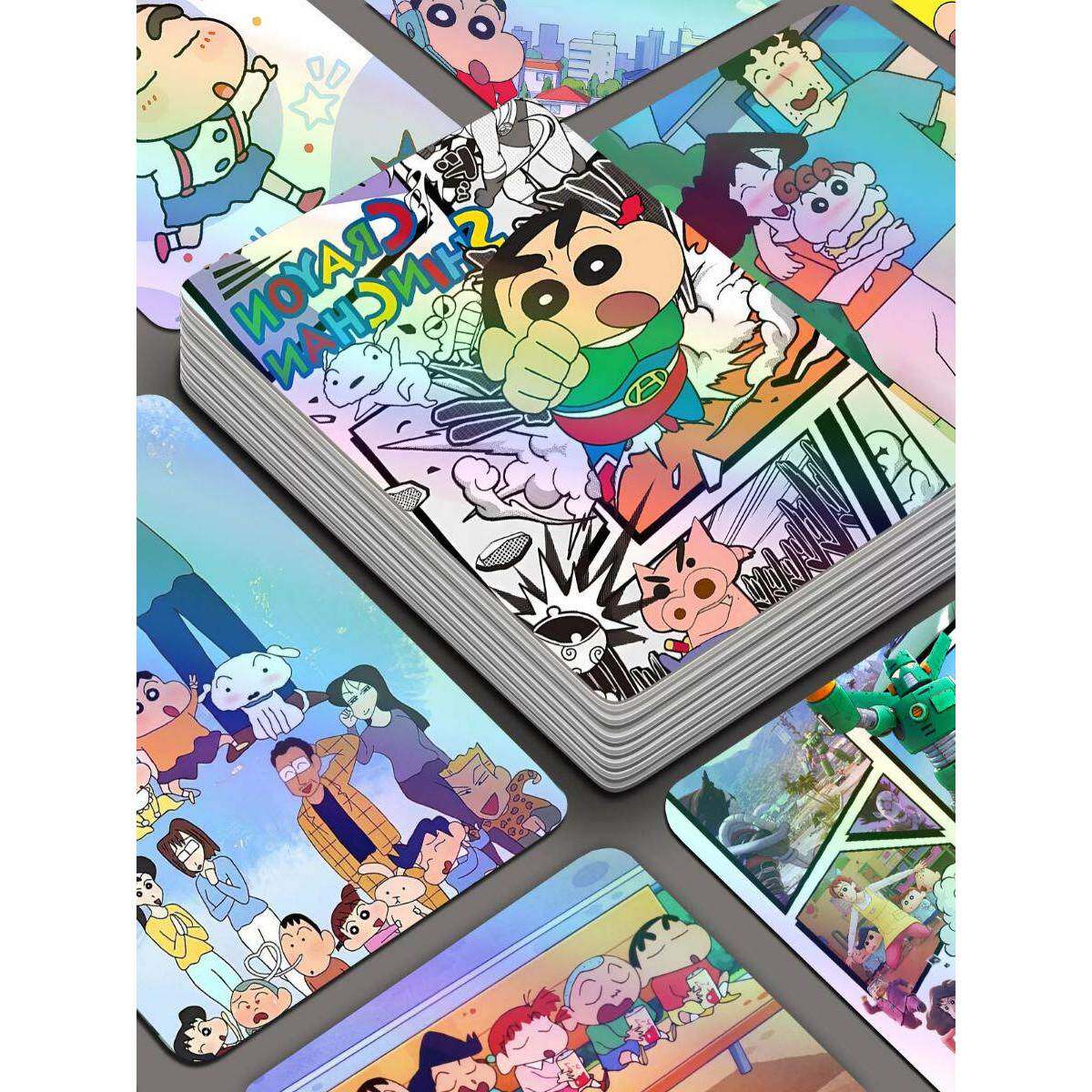 蜡笔小新周边镭射小卡片明信片写真拍立得lomo卡照片2024新款日漫