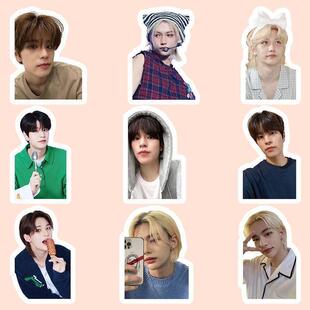 204张韩团StrayKids贴纸skzoo方灿黄铉辰金升玟周边帅照高清贴画