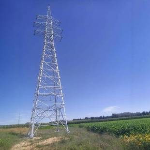 35米单管塔猫头型电力塔输电线路铁塔地脚螺栓储能架构避雷针