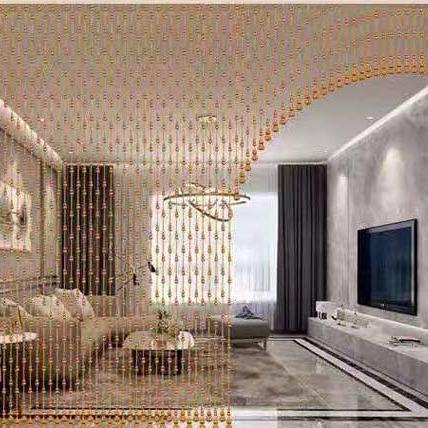 桃木葫芦珠帘珠子门帘家用隔断帘卧室客厅挂帘（发货）