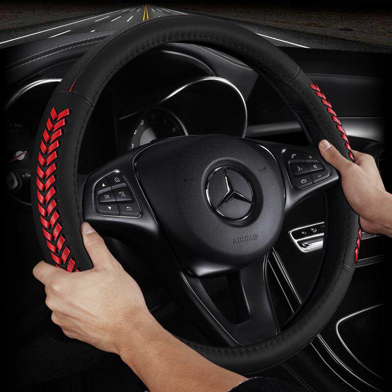 适用奔驰c级ML350真皮方向盘套GLA200/260/glc/E300/B180/GLK把套