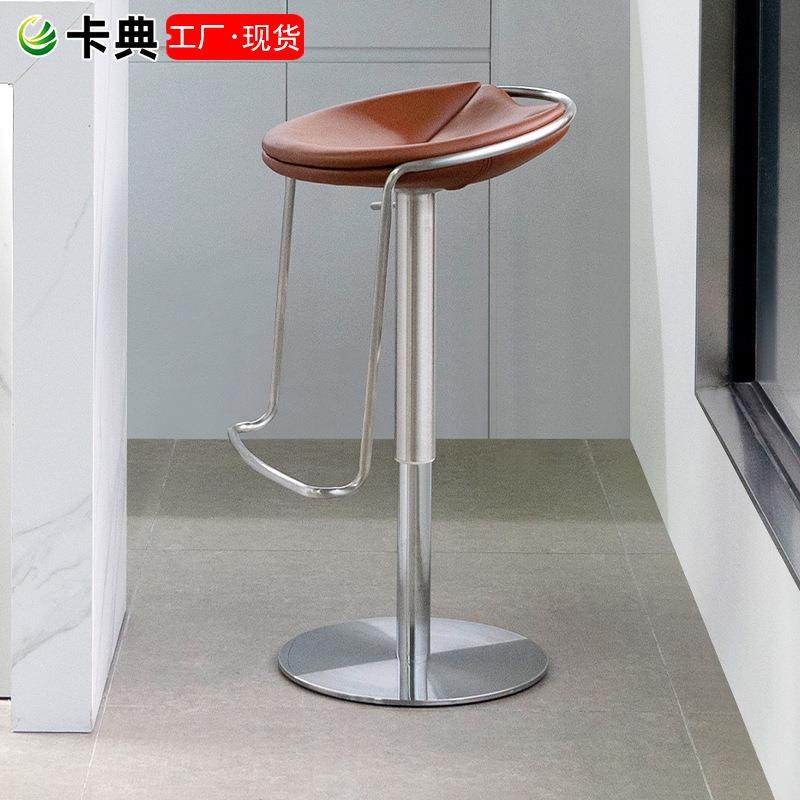 轻奢吧台椅子家用现代简约升降真皮凳子意式高脚前台岛台椅酒吧椅,纺织面料/辅料/配套,纺织机械配件,淘宝优惠券,粉丝福利购,淘宝优惠卷