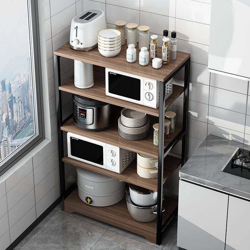 厨房置物架落地家用收纳架储物架多层架碗碟锅具微波炉电烤箱架子