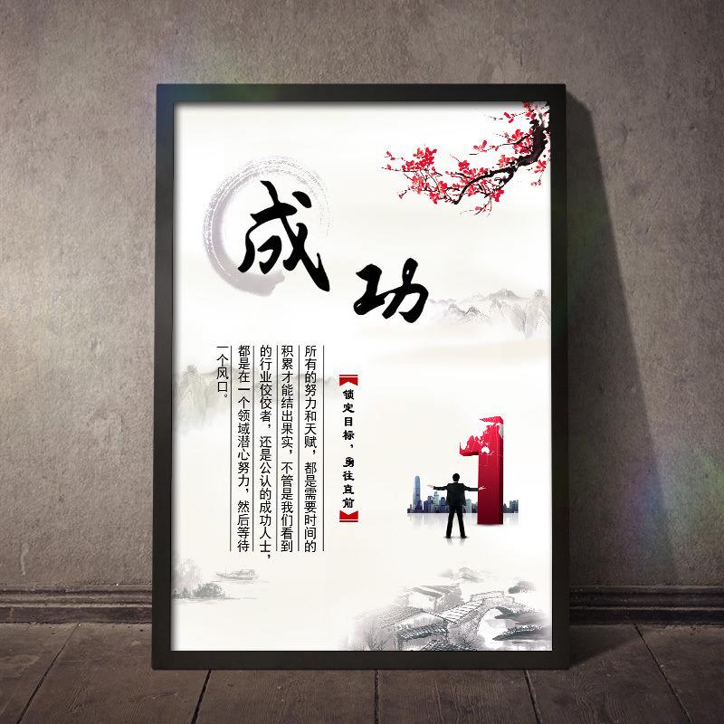壁画公司装饰画办公室挂画励志有框画企业文化墙画标语会议室展板