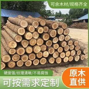 松木桩杉木桩河道打桩木绿化支撑杆落叶松油松户外防汛带皮原木桩