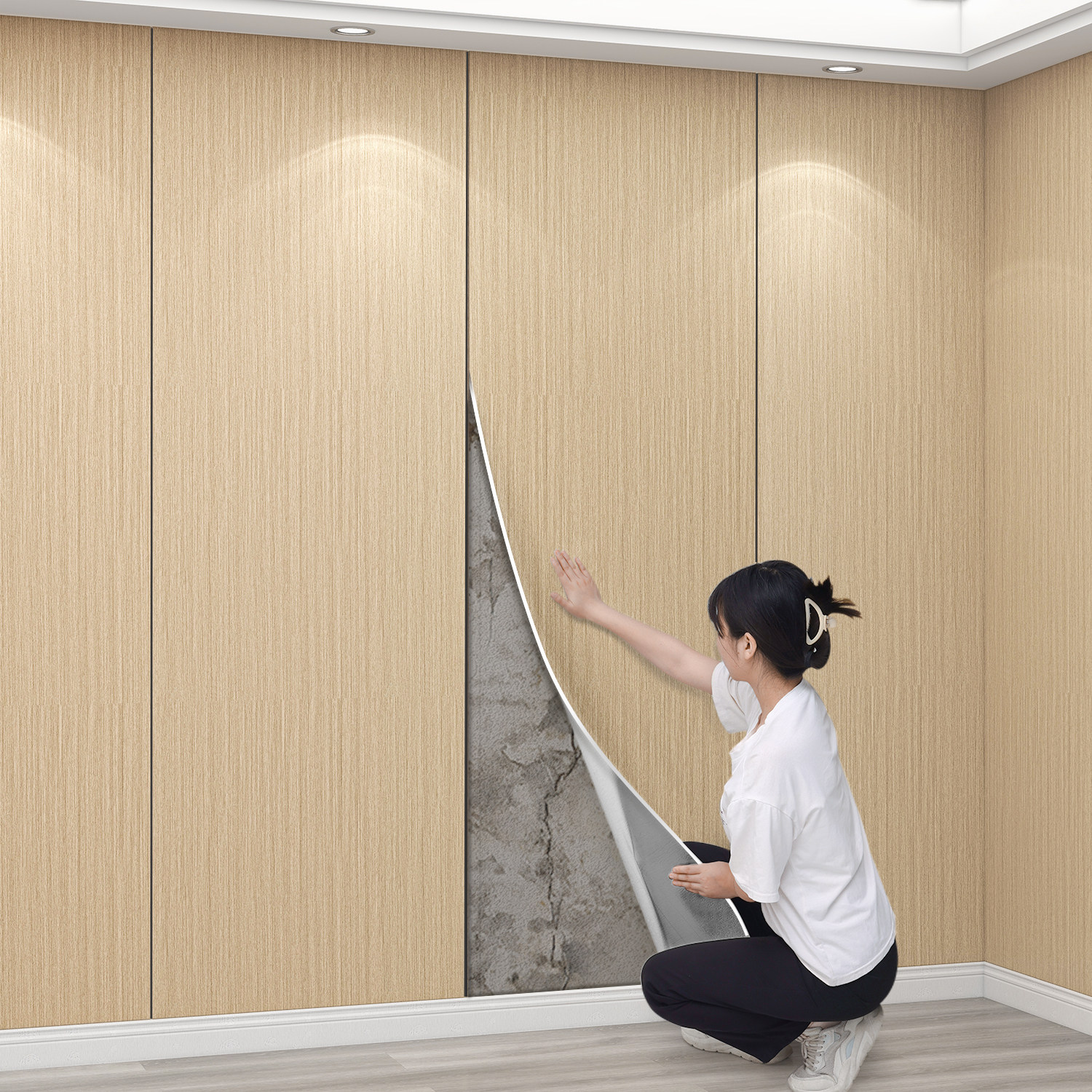 木纹铝塑板墙贴自粘防水防潮电视背景墙壁墙面装饰板pvc瓷砖贴纸,家居饰品,瓷砖贴,淘宝优惠券,粉丝福利购,淘宝优惠卷