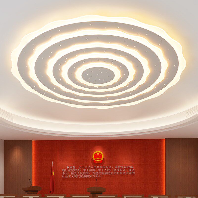 客厅灯现代简约大气家用圆形高档客厅大灯大客厅会议室大吸顶灯具