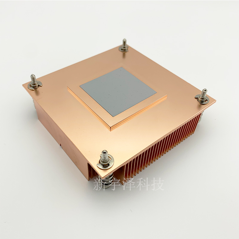 全新 2011 115X 1200 1U服务器cpu散热器纯铜片被动铲齿 静音薄款