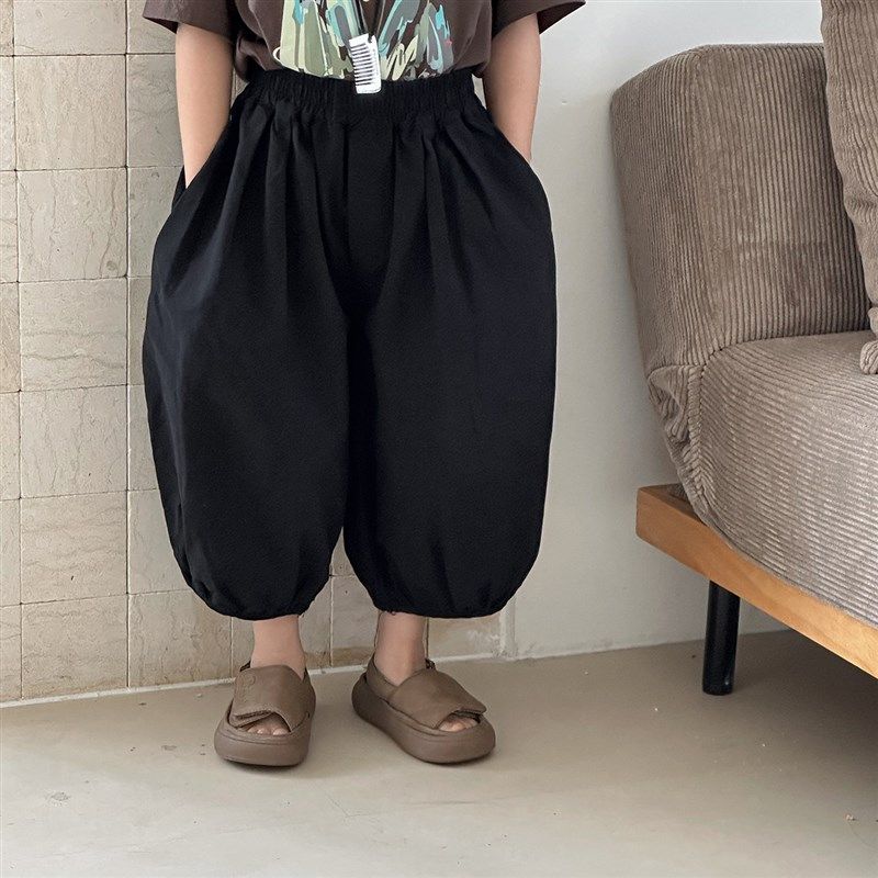 暮晨家新款夏装2025男童纯色薄款灯笼裤中小童宽松防蚊裤七分裤,童装/婴儿装/亲子装,裤子,淘宝优惠券,粉丝福利购,淘宝优惠卷