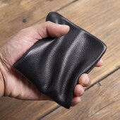 超软钱包男真皮短款 超薄横款 大容量皮夹子头层牛皮男生软皮银包潮