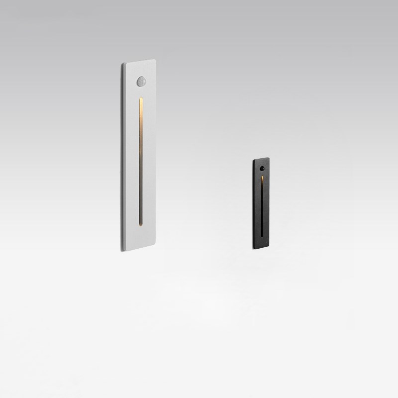 嵌入式长方形别墅楼梯台阶过道可拆卸智能光感人体感应LED地脚灯