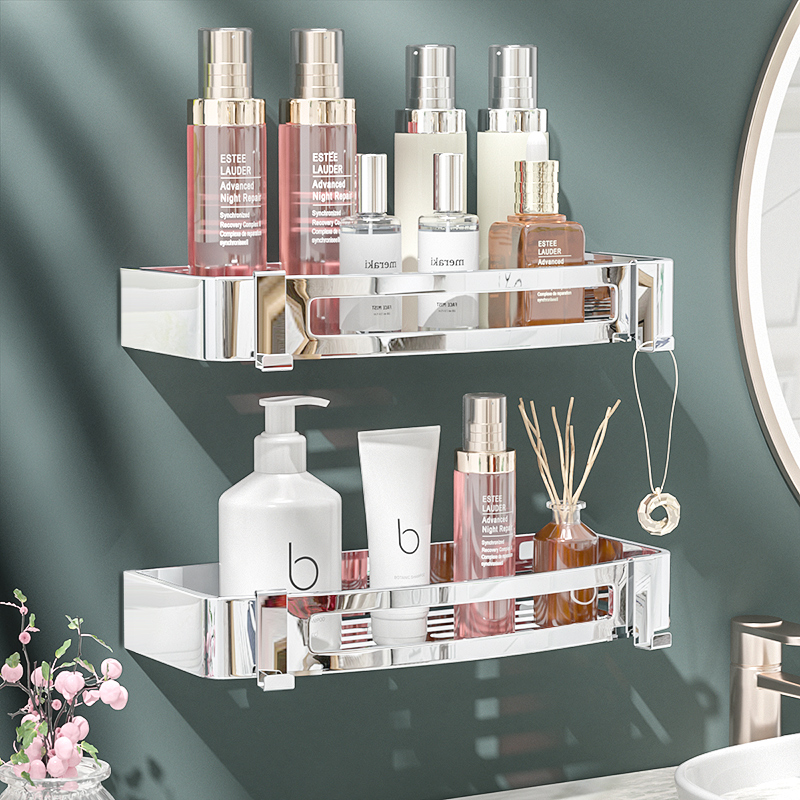 304不锈钢浴室置物架免打孔卫生间收纳厕所壁挂洗漱台洗手洗澡间