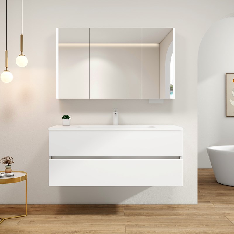 岩板热弯一体盆实木浴室柜组合洗漱台卫生间洗手池洗脸盆柜卫浴