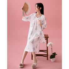 睡衣女春夏季纯棉纱n布新中式高级感家居服吊带睡裙带胸垫两件套