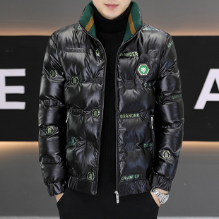 羽绒棉服潮牌帅气加厚保暖棉袄男装 2023新款 外套 冬季 亮面棉衣男士