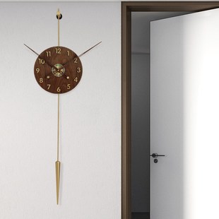 客厅高端大气挂钟2024新款现代轻奢家用创意个性网红时钟静音挂墙