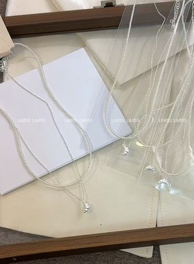 韩版小众设计感双层叠戴项链女时尚百搭简约高级感锁骨链颈链配饰