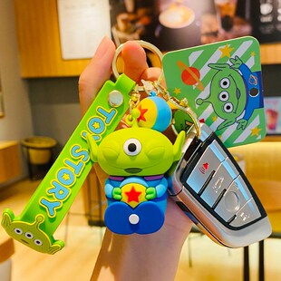 正版卡通三眼仔玩具创意车钥匙扣一对H时尚包包挂件网红小礼品