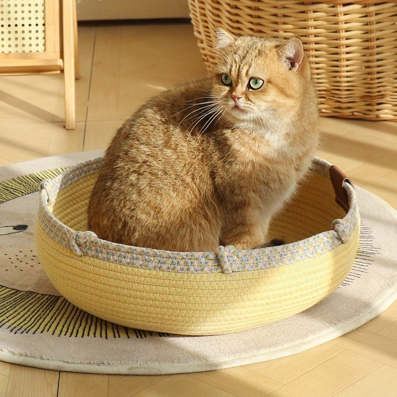 猫窝宠物窝四季通用编织透气睡觉窝可水洗不掉屑耐抓耐磨猫咪用品,宠物/宠物食品及用品,猫窝/屋/帐篷/沙发,淘宝优惠券,粉丝福利购,淘宝优惠卷