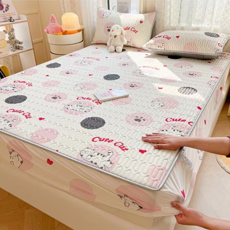 夏季A类母婴级乳胶凉席床单床笠款三件套可机洗天然凉感丝凉席