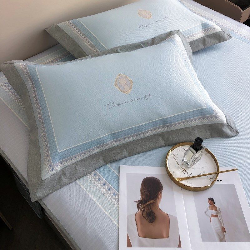 2024新款夏天冰丝凉席三件套可机洗夏季婴儿可用空调软席子床笠款,床上用品,冰丝席,淘宝优惠券,粉丝福利购,淘宝优惠卷