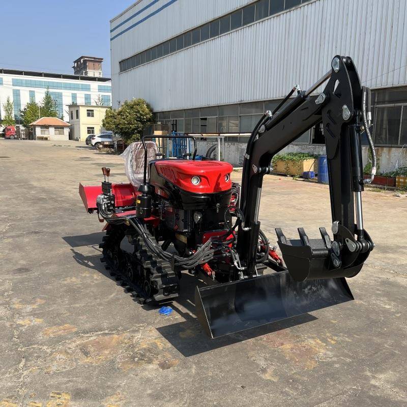 多功能履带式旋耕机小型柴油微耕机开沟机犁地机农用乘坐式耕地机