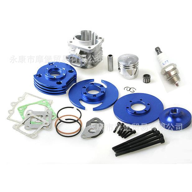 49CC2冲程44-6发动机改装件CNC汽缸盖活塞总成套装60cc80cc