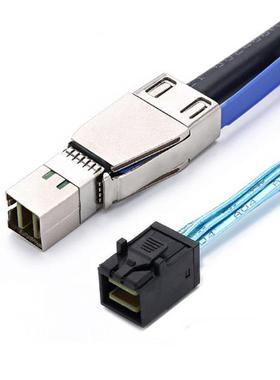 MiniSASHDSFF-8644带IC转SASHDSFF-8643服务器叠加连接线