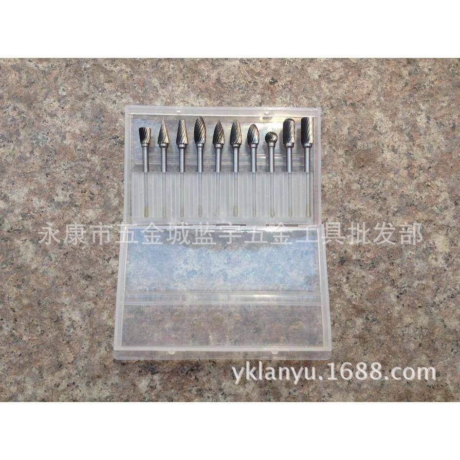 钨钢磨头电磨配件硬质合金旋转锉3*6mm单纹10支装