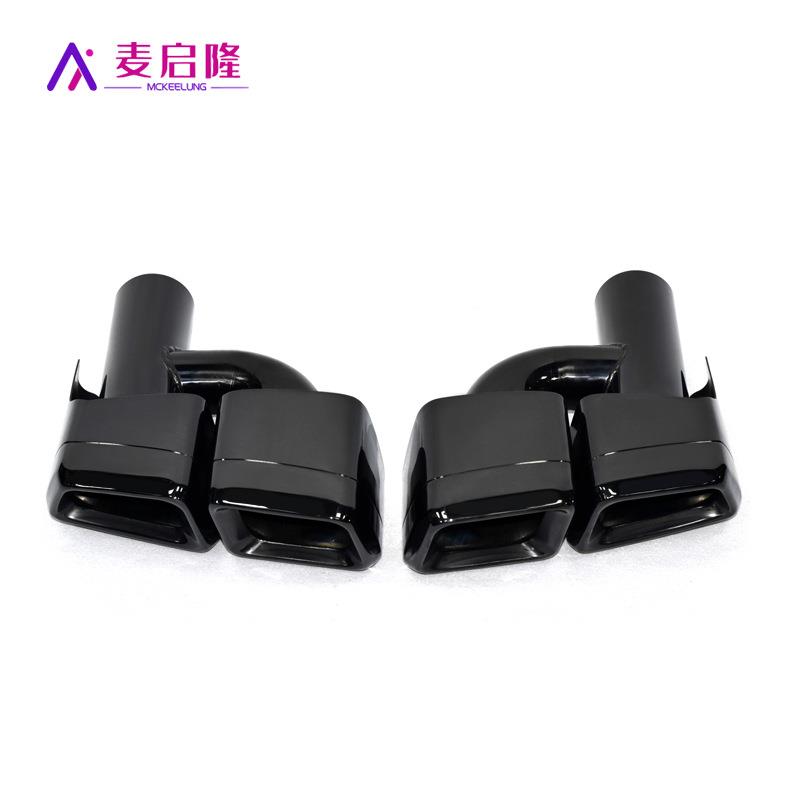 适用于奔驰W212尾喉E级E260E300升级四出排气方口镀黑尾嘴AMGE63