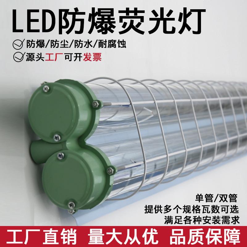 LED防爆灯荧光灯隔爆型单管双管车间厂房仓库灯罩灯管1x402x40