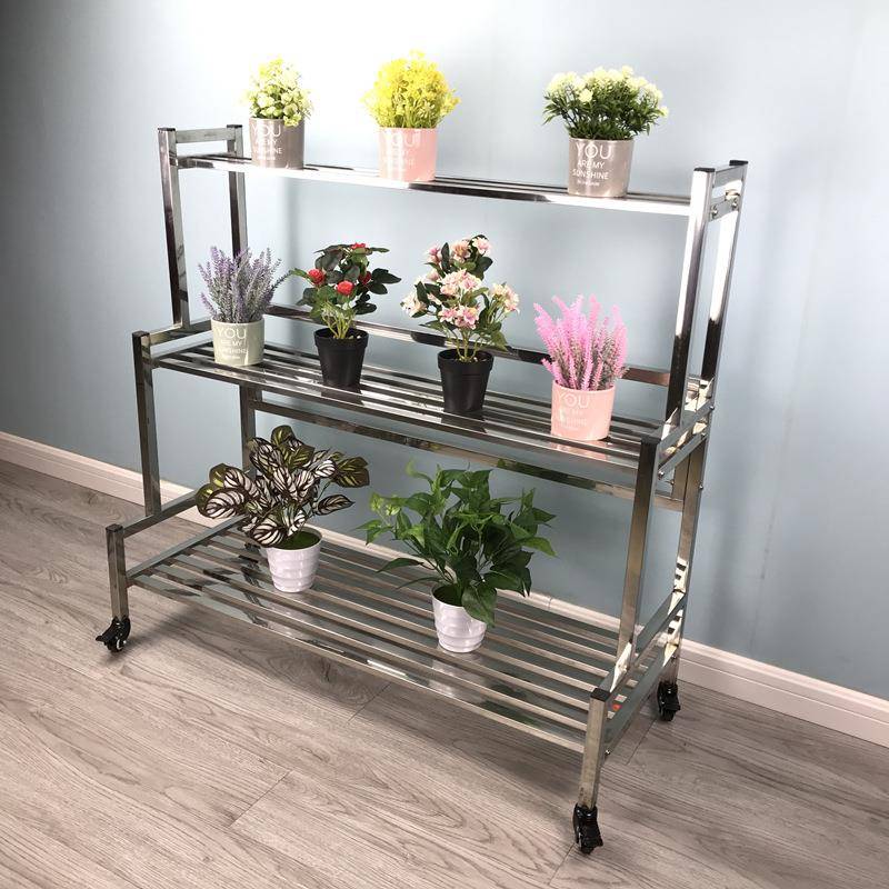 花架户外不锈钢落地式花盆架简约客厅室内铁艺阳台绿植阶梯花架子