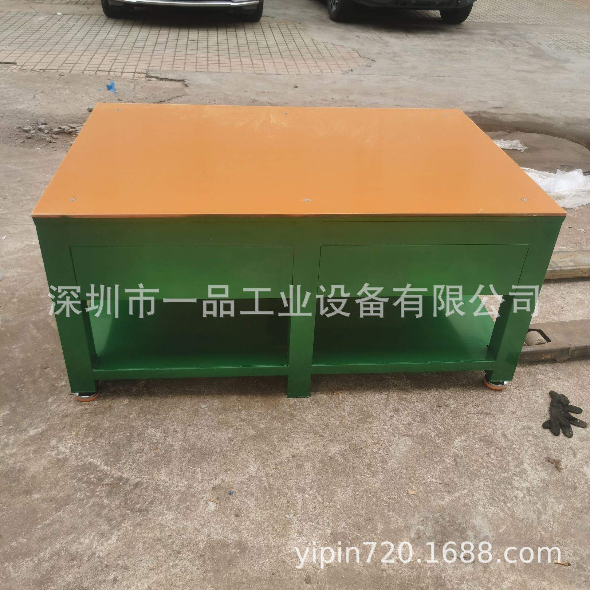 钢板工作台重型飞模钳工台带10mm电木板虎钳车间修模装配操作台厂