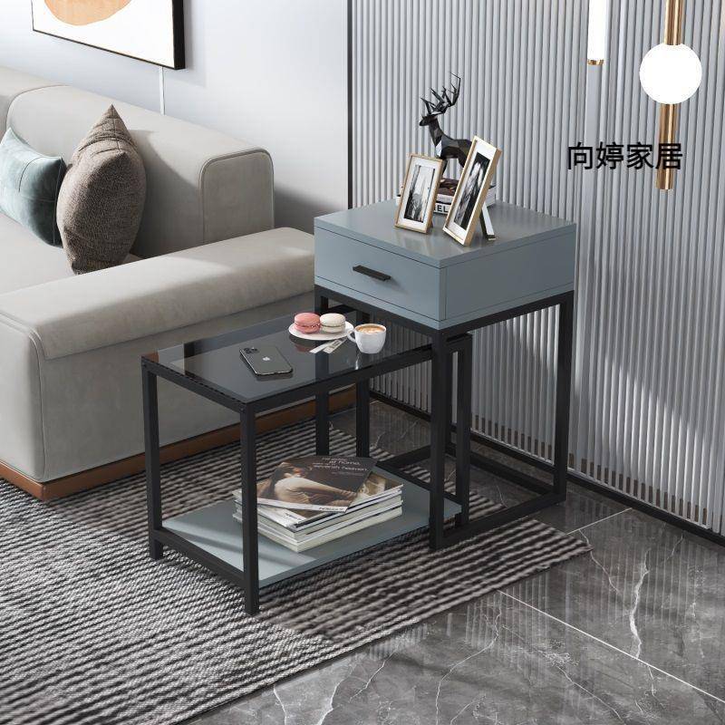 边几柜沙发边几客厅茶水柜小户型现代简约可移动小茶几床头置物架
