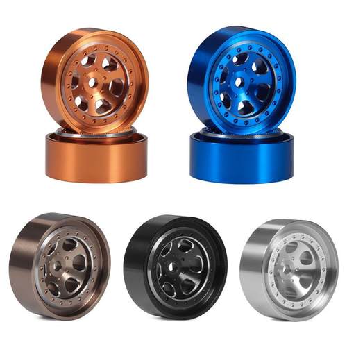 1.3寸铝合金六孔轮毂兼容TRX-4M原车胎皮4个装