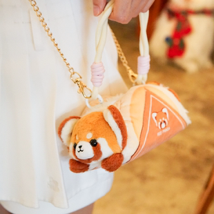 熊猫和朋友们大小熊猫毛绒单肩包儿童零钱包可爱斜挎小包生日礼物