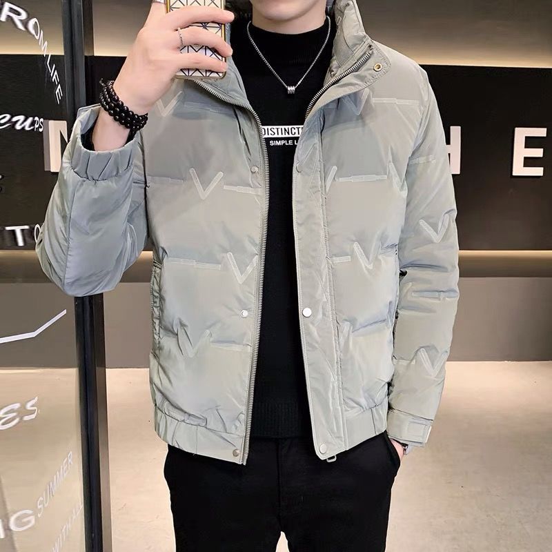 2023冬季新款百搭羽绒服男短款立领保暖休闲外套潮男士时尚