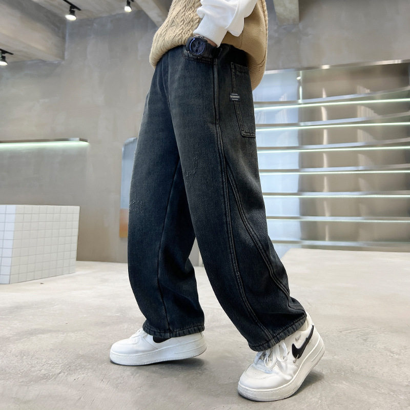 男童秋装直筒宽松牛仔裤2025年新款儿童装长裤中大童秋季帅气裤子,童装/婴儿装/亲子装,儿童牛仔裤,淘宝优惠券,粉丝福利购,淘宝优惠卷