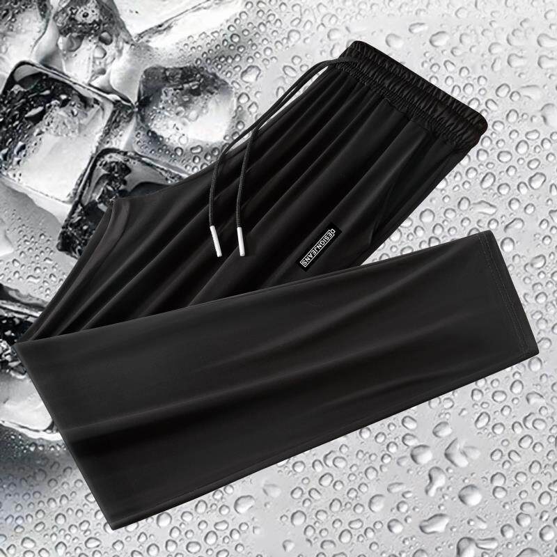 【精选】夏季超薄款冰丝男裤商务休闲长裤子男士西裤运动直筒裤透