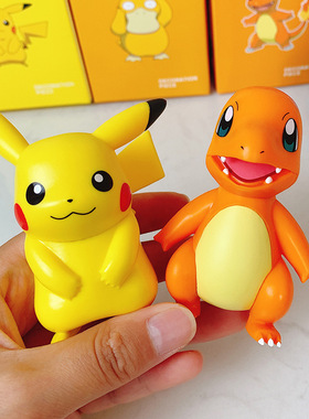 可达鸭神奇宝贝玩偶摆件小礼物皮卡丘钥匙扣挂件手办潮玩盲盒动漫