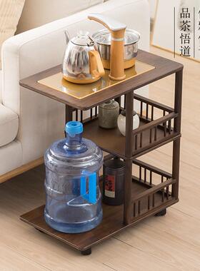 移动茶柜小茶几侧柜茶几水壶集成办公沙发侧桌茶具收纳架