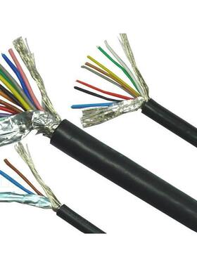 美标UL2464屏蔽线22AWG 2/3/4/5/6/7/8芯 信号控制线抗干扰屏蔽线