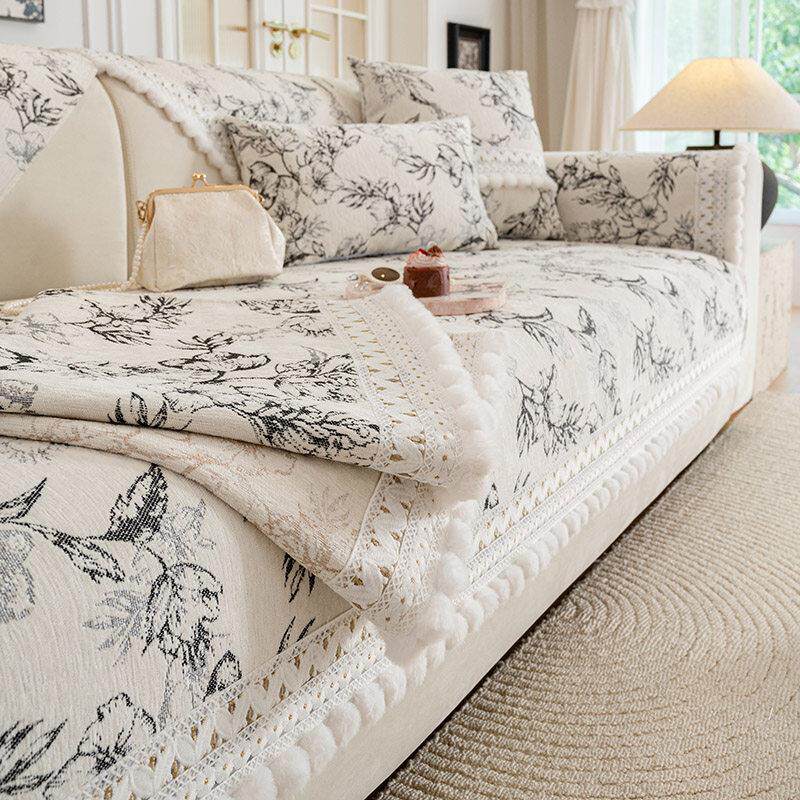 沙发垫法式轻奢雪尼尔防滑坐垫四季通用高级感套罩2025新款盖布巾