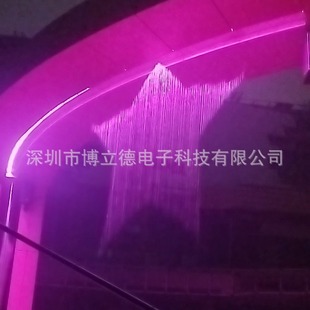饰图文灯光数字水帘数控水帘智能屏风循环水瀑布 商场室内装