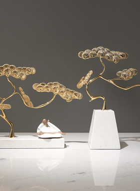 新中式禅意摆件别墅样板间软装饰品博古架玄关艺术摆设家居饰品