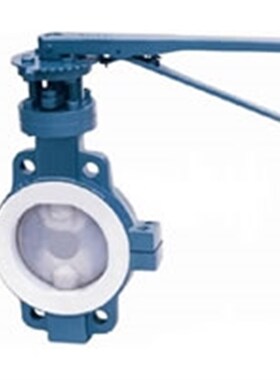 D71F46 衬氟蝶阀 手动对夹式衬氟蝶阀.