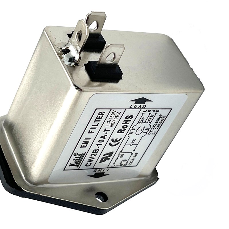 KEILS电源滤波器直流开关220V10A电源净化器插座式CW2B-10A-T